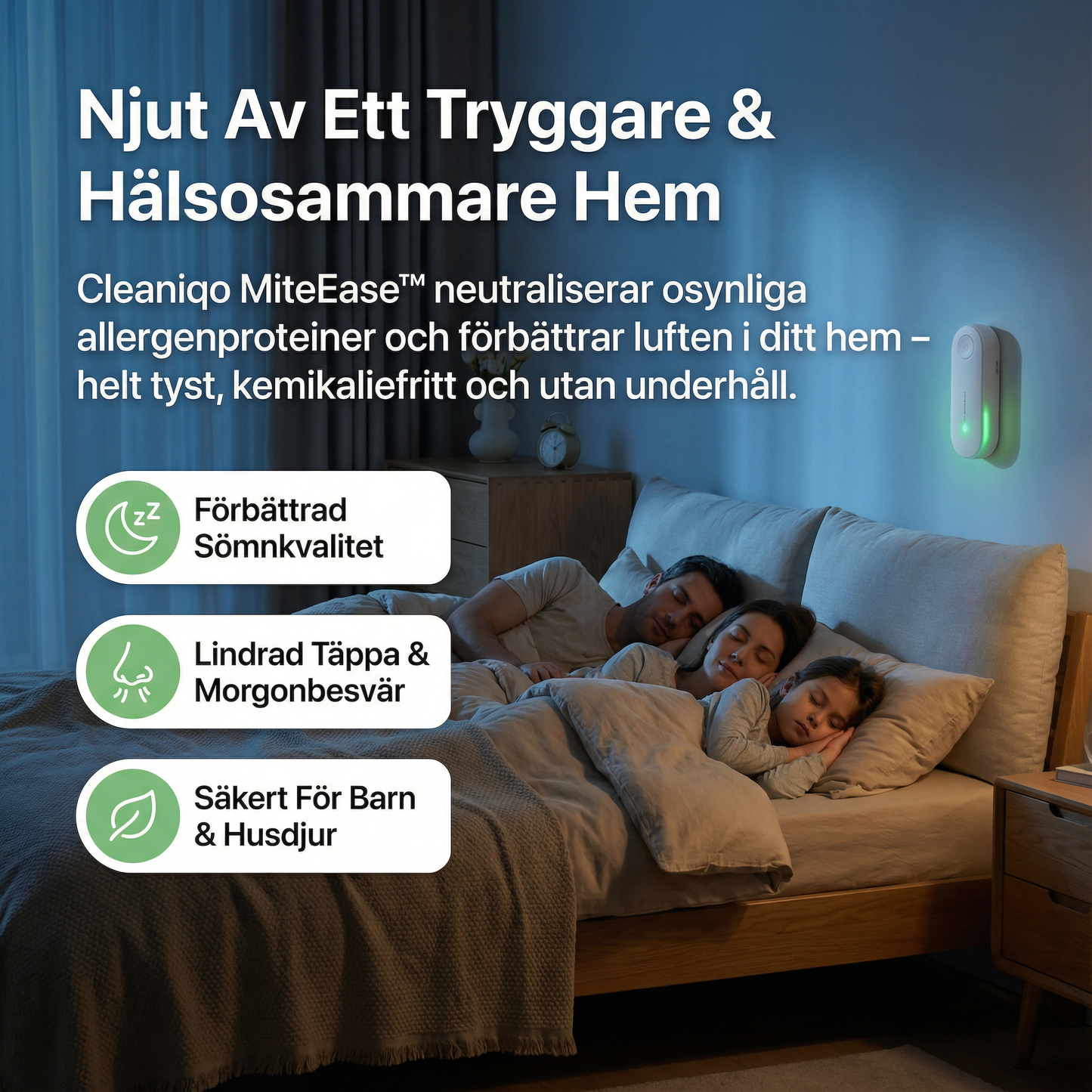 MiteEase™ - Klarare andning & en allergenfri nattsömn